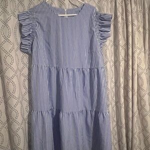 Blue Striped Dress- fits like 2x-3x